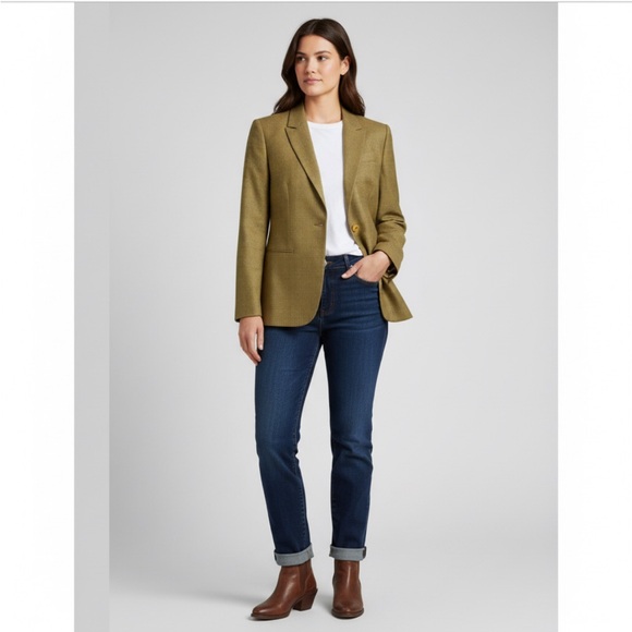 GIORGIO ARMANI Vintage Vestimenta Spa Pure New Wool Silk Blazer Made in Italy 38 - Picture 1 of 12
